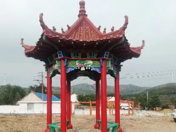 仿古水泥混凝土凉亭制作施工