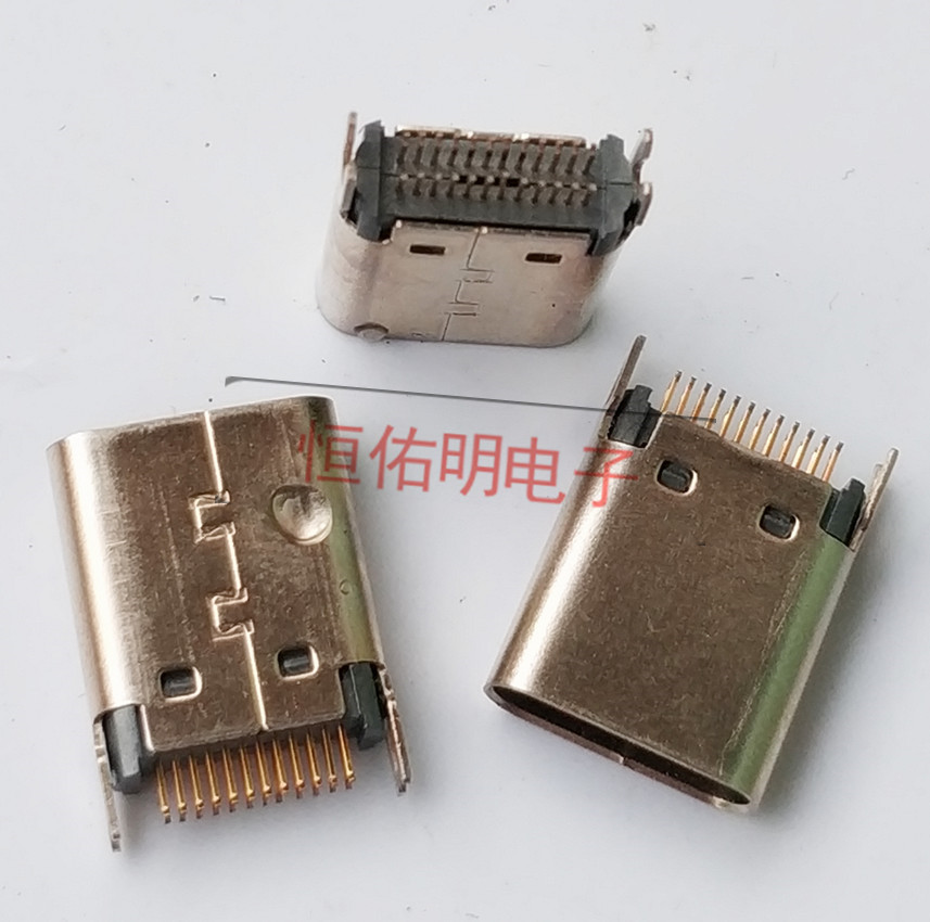 Type-c夹板母座/夹板0.95/180度鱼叉脚长度8.2&nbsp;&nbsp;Type-c母座&nbsp;&nbsp;Type-c贴片母座
