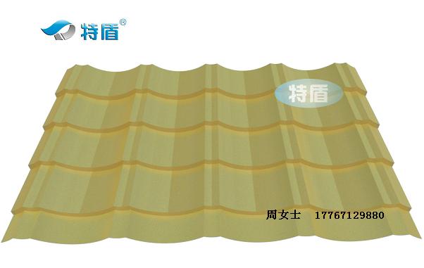 金属屋面用828型彩钢仿古琉璃瓦  仿古瓦  铝合金瓦