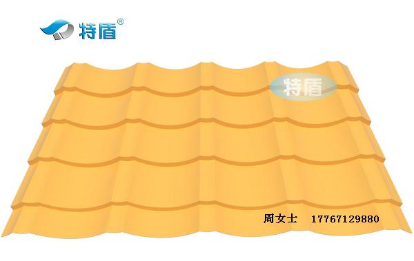 金属屋面用828型彩钢仿古琉璃瓦  仿古瓦  铝合金瓦