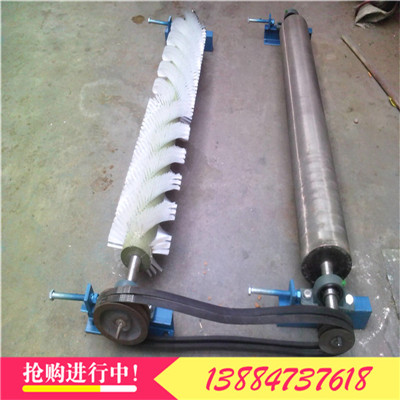 无动力滚刷清扫器带宽1米被动滚刷扫煤器 旋转式滚刷清扫器