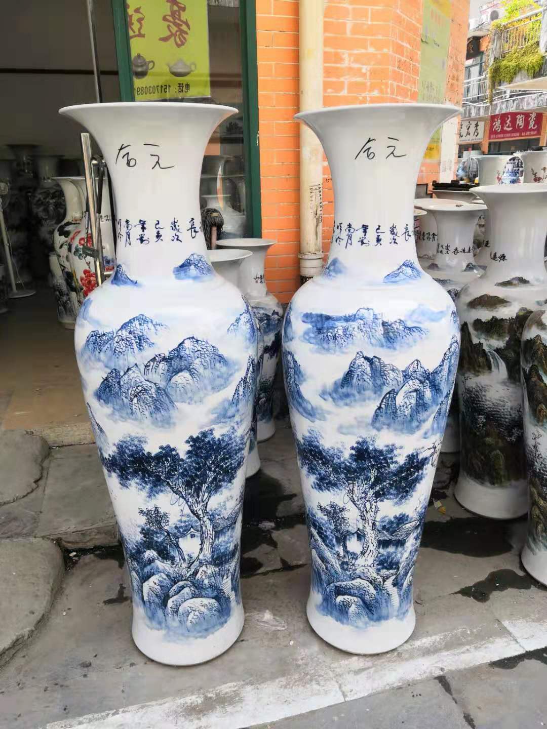 酒店开业定制陶瓷装饰大花瓶，酒店大堂摆设陶瓷大花瓶  酒店开业大花瓶  酒店摆设大花瓶