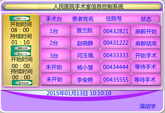 手术室呼叫及显示系统  手术室排队呼叫  手术室呼叫显示