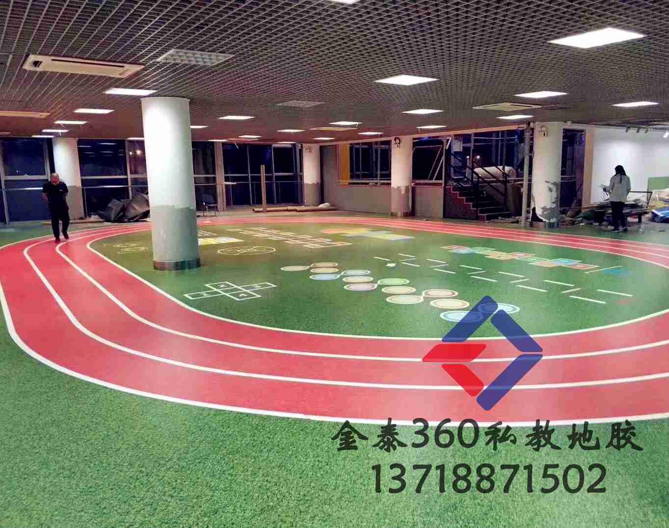 供应和田健身房私教区地胶 图案地胶 健身房功能区地胶 健身房360私教地板