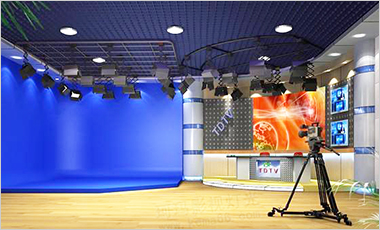 中小学校园演播室蓝箱装修 真三维演播室声学建设 中小型演播室 虚拟演播室 演播室装修建设