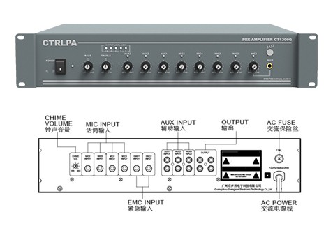CTRLPA肯卓 CT3033/CT1306Q前置放大器  CTRLPA前置放大器  肯卓前置放大器  CTRLPA功放机
