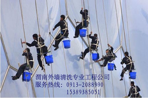 陕西蜘蛛人渭南咸阳铜川汉中安康延安榆林外墙清洗  外墙玻璃清洗  高空清洗  大楼清洗