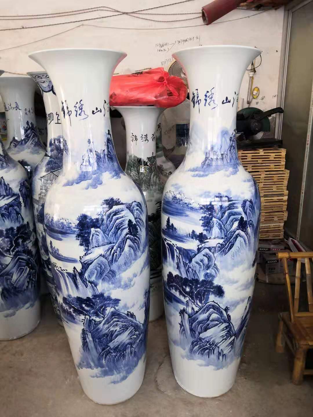 厂家供应别墅大厅落地大花瓶，订制客厅摆件装饰大花瓶  陶瓷大花瓶  定做大花瓶