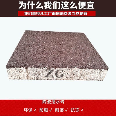 西藏陶瓷透水砖/地面透水砖施工工艺/透水砖厂家