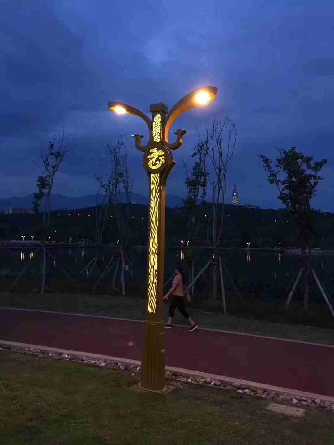 昌吉家用太阳能路灯夜间照明效果图--楷举