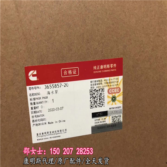 辽宁3655857海斯特叉车发动机大修NTA855海水泵