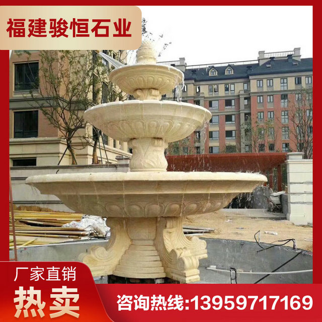 水钵加工 小型石头喷泉 景观流水喷泉