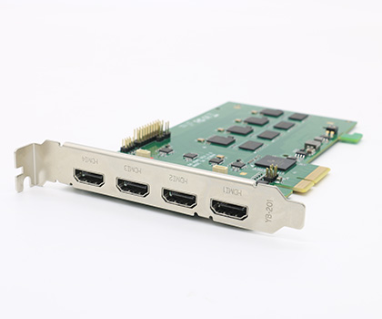 金微视高速PCIE4路HDMI采集卡1080P视频采集卡  PCIE视频采集卡  广播级视频采集卡