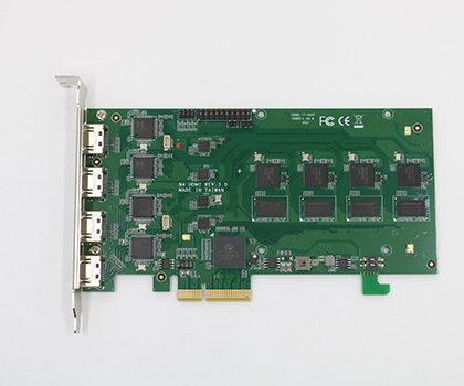 金微视高速PCIE4路HDMI采集卡1080P视频采集卡  PCIE视频采集卡  广播级视频采集卡