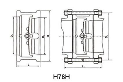 H76H 型对夹蝶形止回阀  对夹蝶形止回阀供应商  蝶形止回阀制造厂家  对夹止回阀生产工厂