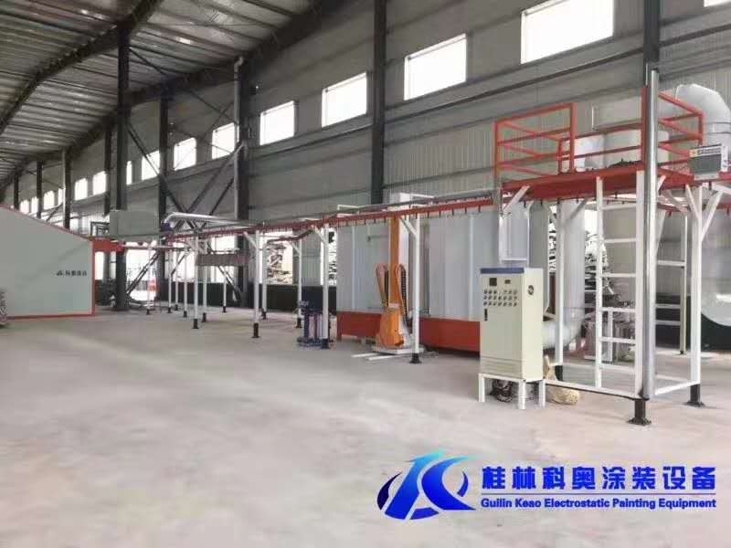 护栏喷涂/爬架喷涂/铝膜喷涂流水线  喷漆流水线  工业烤箱
