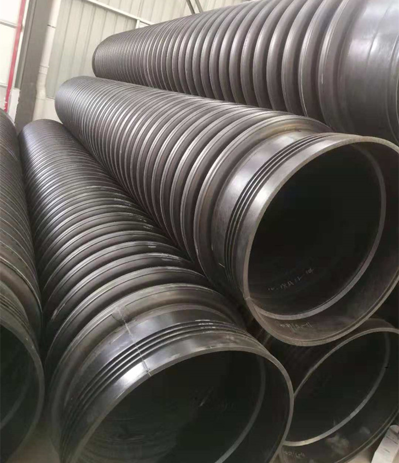 湖南常德多肋管HDPE多肋管增强缠绕管生产视频  湖南多肋管