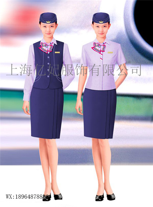 空姐服职业套装夏季新款定制衬衫包臀送丝巾前台工作服