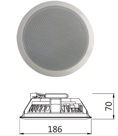 CTRLPA肯卓 CA824/CA826吸顶天花定压喇叭  CTRLPA吸顶喇叭  肯卓CA826天花喇叭  肯卓CA824吸顶喇叭