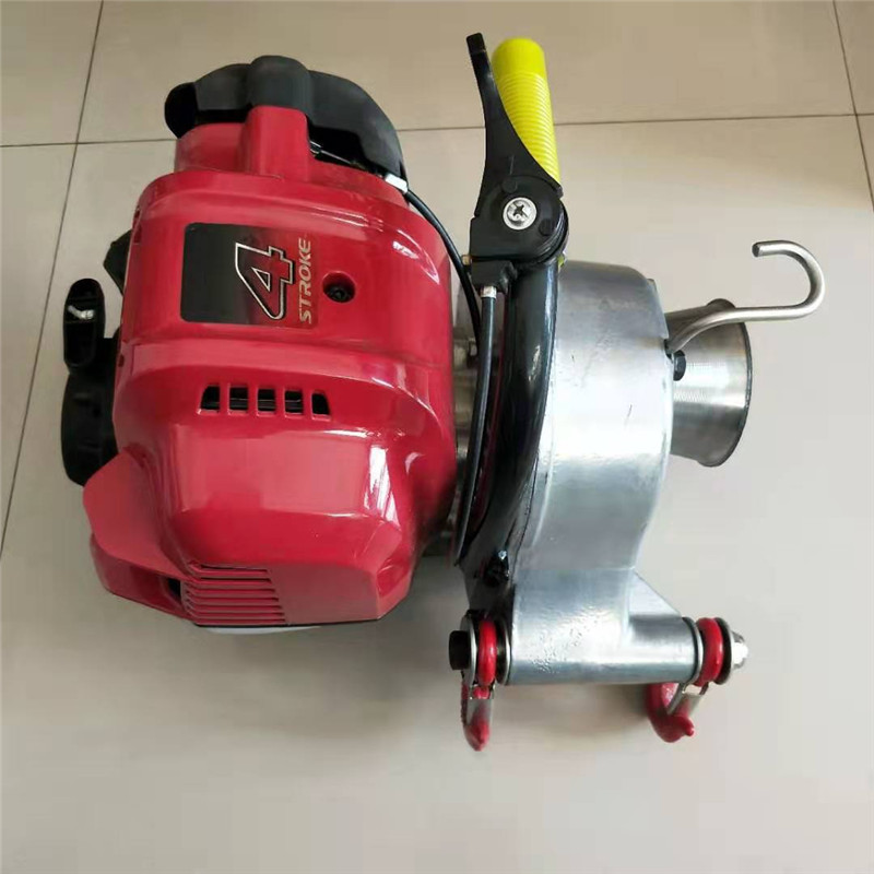 2T手提汽油绞磨价格 便携式机动绞磨 1T电缆绞磨