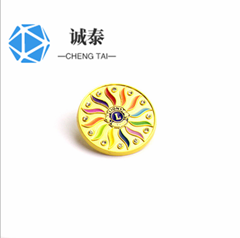 狮子五金徽章，仿珐琅徽章，深圳徽章厂家