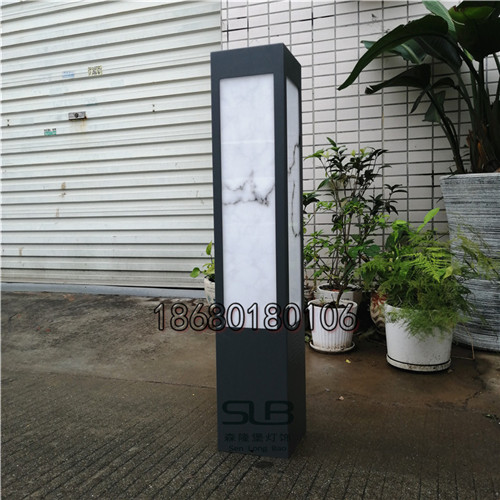 方形立柱灯烤漆简约现代草坪灯竹林夹道园林灯定制