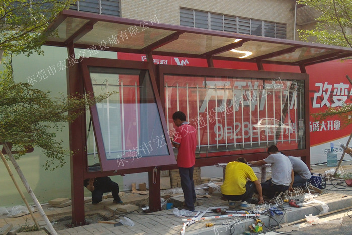 云浮市简约公交站台候车亭供应商 不锈钢候车亭价格  云浮市公交站台  云浮候车亭供应商