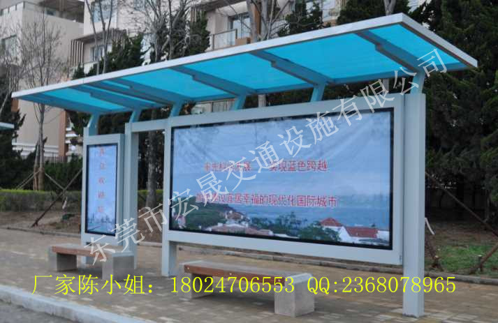 珠海市简约公交站台候车亭供应商 不锈钢候车亭价格  珠海市公交站台
