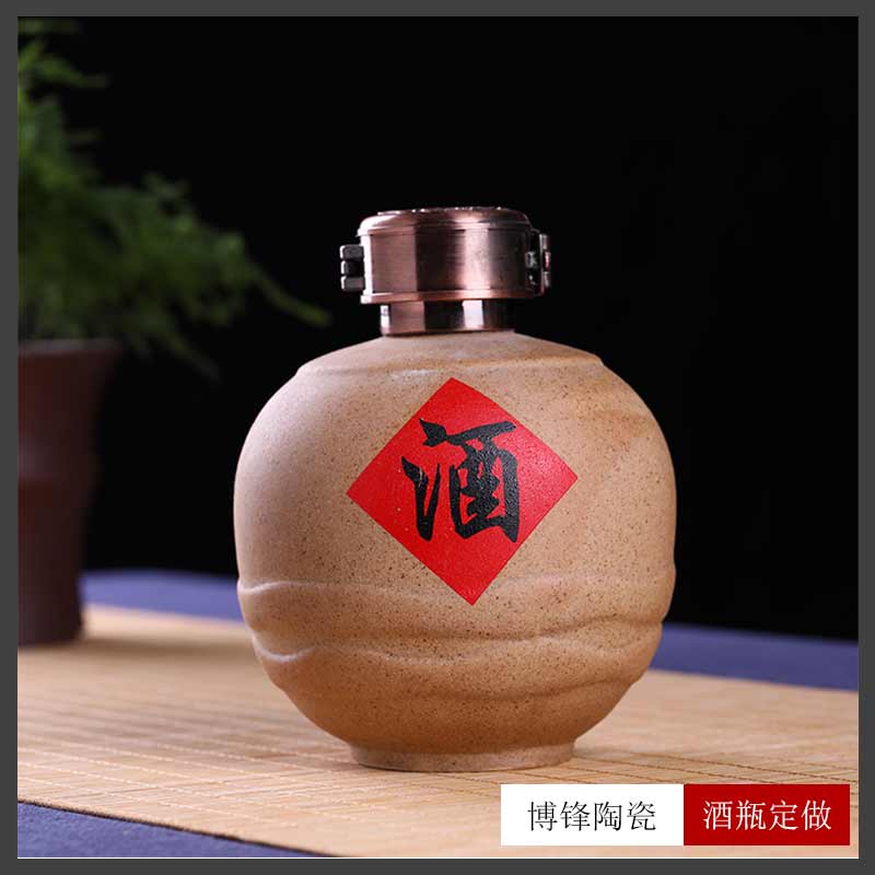 仿古老式磨砂陶瓷土酒坛子1斤2斤3斤5斤装&nbsp;&nbsp;陶瓷酒瓶&nbsp;&nbsp;复古酒坛&nbsp;&nbsp;密封酒壶