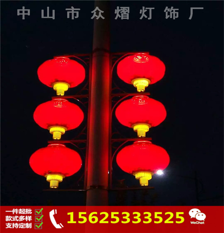 路灯杆四面灯箱 灯杆广告牌  龙凤形电杆灯箱