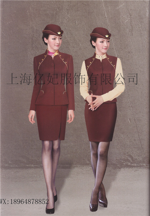 空姐服春秋装定制四季套装高铁乘务员工作制服铁路紫  铁路制服定制
