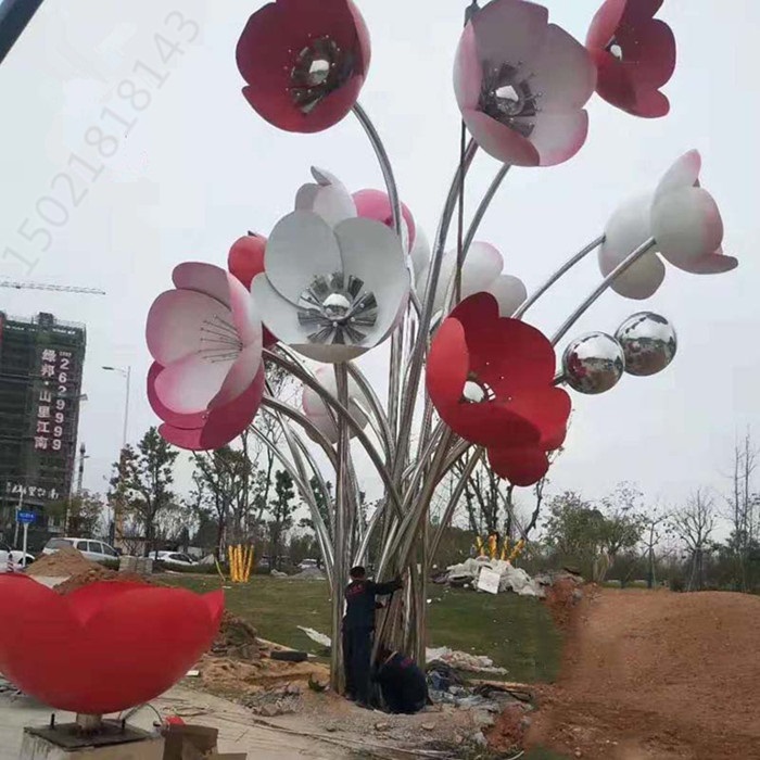 海南植物园林黄蜂花雕塑 五瓣花朵产品制作图&nbsp;&nbsp;花朵雕塑