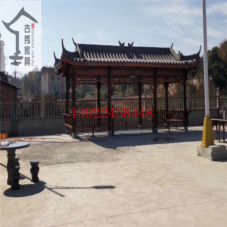 古建水榭四角凉亭，木质六角凉亭价格