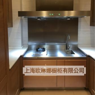 上海灶台柜橱柜一体石英石台面板不锈钢整体橱柜  不锈钢橱柜  纯不锈钢橱柜  304不锈钢橱柜