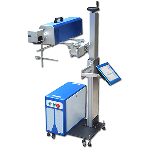 武汉中雕CO2飞行激光打标机二氧化碳流水线喷码刻字机 CO2打标机