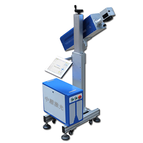 武汉中雕CO2飞行激光打标机二氧化碳流水线喷码刻字机 CO2打标机