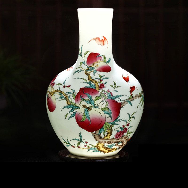 酒店装饰陶瓷小花瓶批发 景德镇青花花瓶摆件