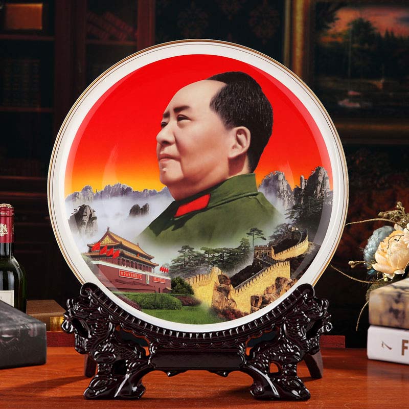 订购景德镇人物像陶瓷纪念品圆盘摆件&nbsp;&nbsp;主席图像纪念品&nbsp;&nbsp;主席像纪念盘&nbsp;&nbsp;陶瓷主席像摆件