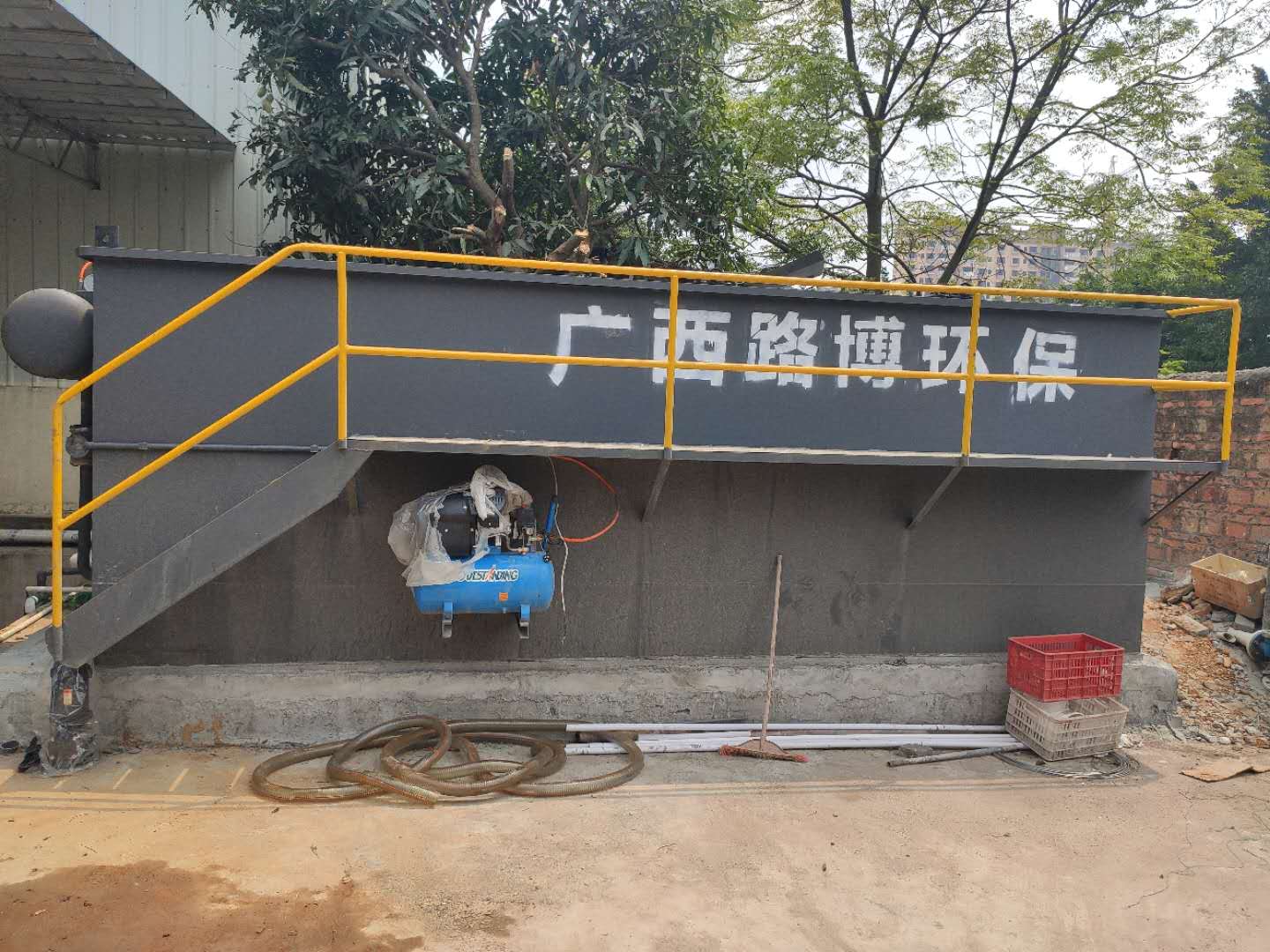 广西路博平流式溶气气浮机成本低高效率厂家直销