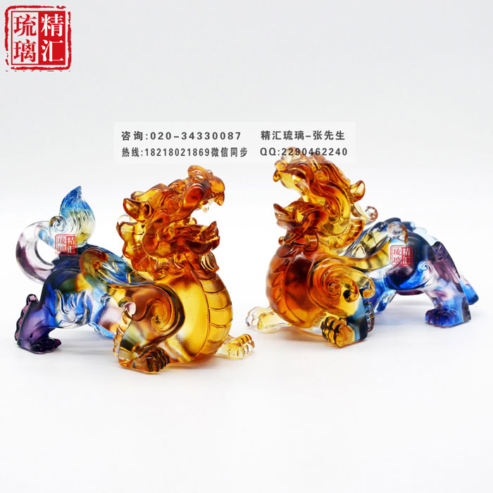 小貔貅琉璃摆件 镇宅辟邪摆件 银行金融公司礼品  琉璃貔貅摆件  镇宅辟邪摆件礼品