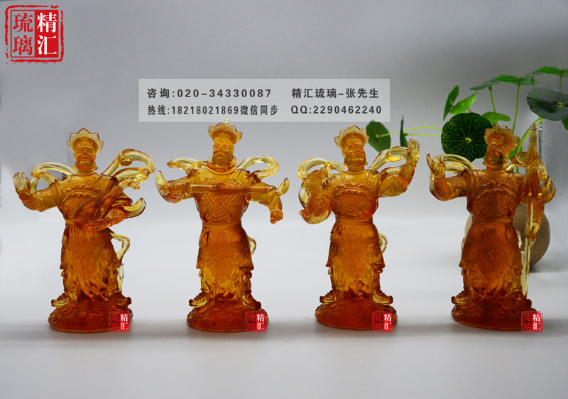 四大护法神将佛像 四大天王佛像供奉 广州琉璃厂家  四大天王琉璃佛像  广州琉璃生产厂家