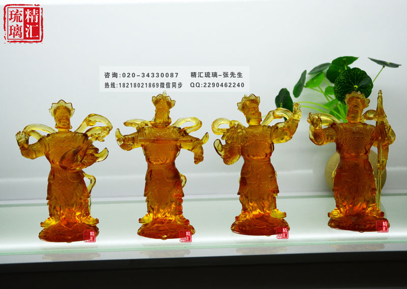 四大护法神将佛像 四大天王佛像供奉 广州琉璃厂家  四大天王琉璃佛像  广州琉璃生产厂家