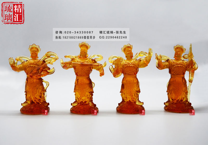 四大护法神将佛像 四大天王佛像供奉 广州琉璃厂家  四大天王琉璃佛像  广州琉璃生产厂家