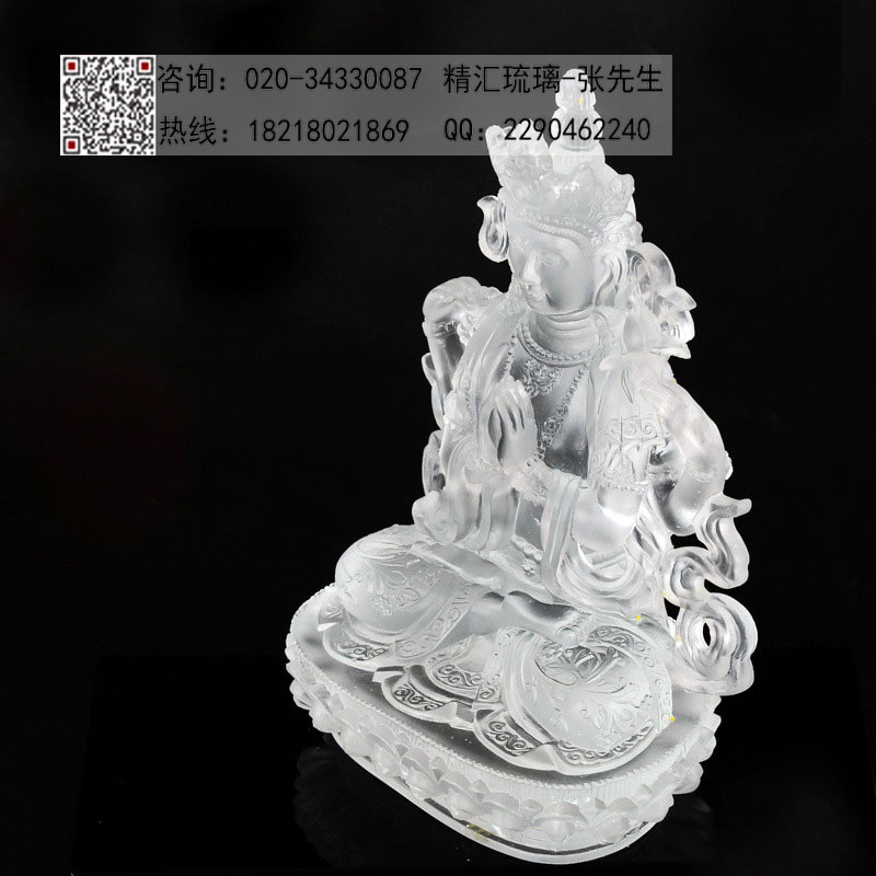 四臂观音菩萨琉璃佛像 藏传佛教佛像供奉摆件  四臂观音菩萨佛像  古法脱蜡琉璃佛像  广州琉璃佛像厂家