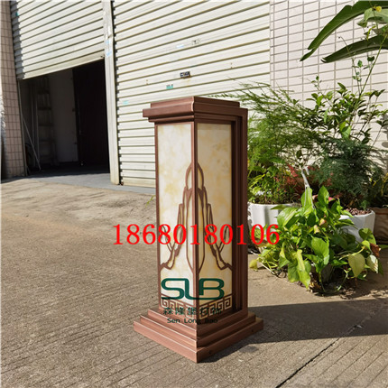 不锈钢草坪灯中山新中式柱头灯花纹特色灯示范区  示范区庭院灯