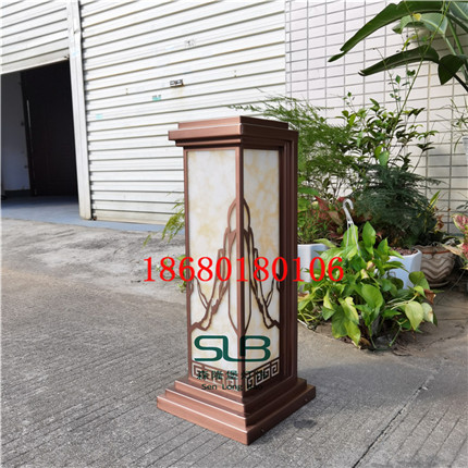 玫瑰金仿铜草坪灯新中式柱头灯户外售楼部立地灯
