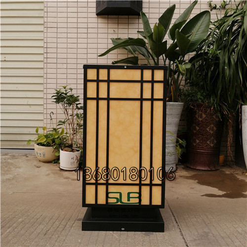仿云石柱头灯中式观景草坪灯户外防水矮柱灯供应  户外防水柱灯