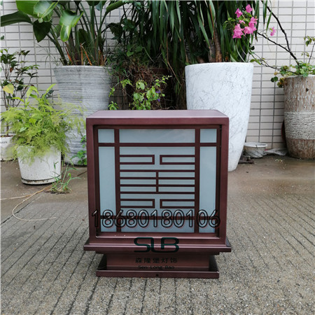 仿铜柱头灯房地产水景景观灯磨砂玻璃特色灯立地灯