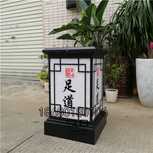定制logo景观灯不锈钢黑色柱头灯酒店户外照明灯  定制logo灯  不锈钢柱头灯