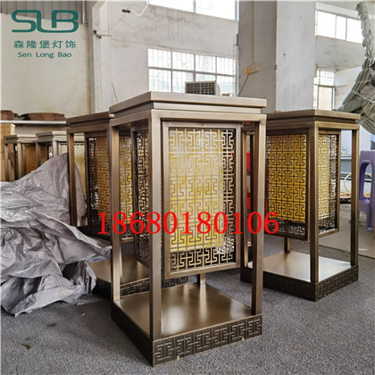 古铜色草坪灯新中式刻字柱头灯示范区过道景观灯  示范区景观灯